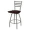 Holland Bar Stool Co 30" Swivel Bar Stool, Nickel Finish, Dark Cherry Oak Seat X410 - alternate 1